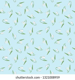 Snowdrops. spring background.vector image