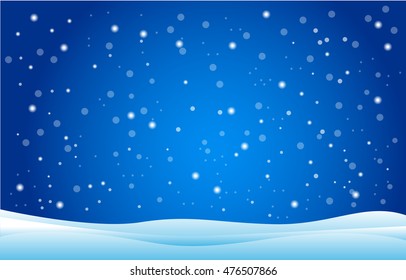 Snowfall and drifts. Vector illustration concept artwork