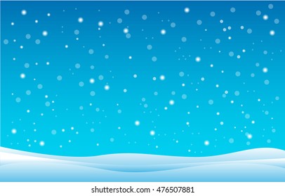 Snowfall and drifts. Vector illustration concept artwork