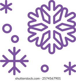 Snowfall Element For Design Graphic