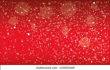 Snowfall. Falling snowflakes. Christmas snow. Vector illustration.