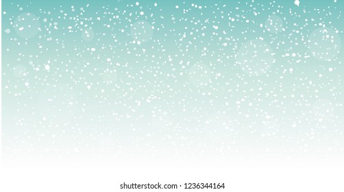Snowfall. Falling snowflakes. Christmas snow. Vector illustration.