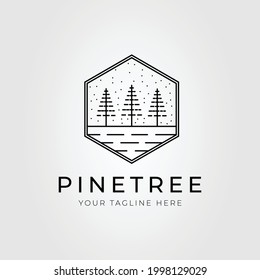 snowfall, fir, pine tree logo vector illustration design