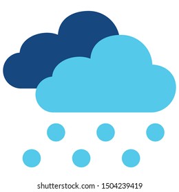Snowfall icon flat vector illustration 