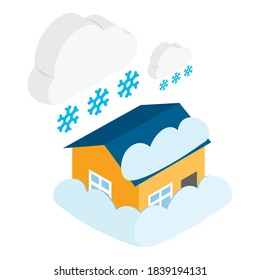 Icono de la nevada. Iasitrica ilustración del icono vectorial de nevada para web