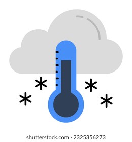 Snowfall icon in perfect design