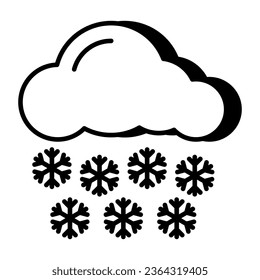 Snowfall icon in perfect design