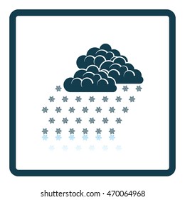 Snowfall icon. Shadow reflection design. Vector illustration.