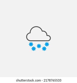 Snowfall icon sign vector,Symbol, logo illustration for web and mobile