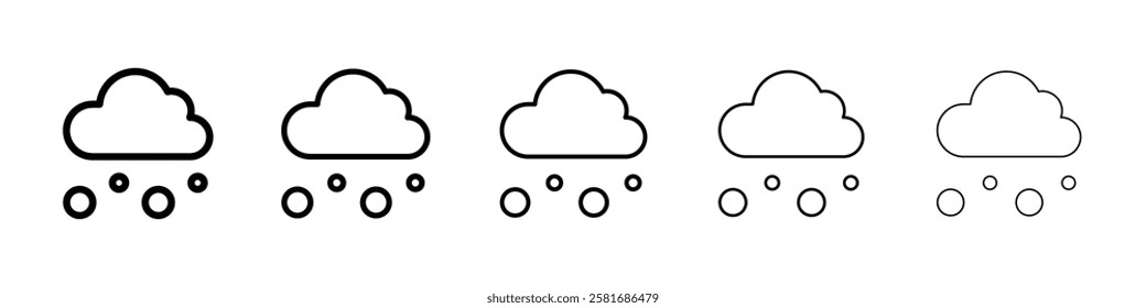 Snowfall icon Vector logo sign