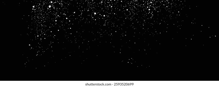 Snowfall illustration. Realistic vector New Year decoration snowflakes snow