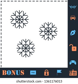 Snowfall. Perfect icon with bonus simple icons