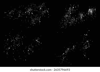 Snowfall set of isolated luxury snowflakes grunge texture background design
