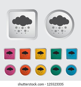 Snowfall single icon. Vector illustration.