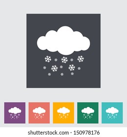 Snowfall single icon. Vector illustration.
