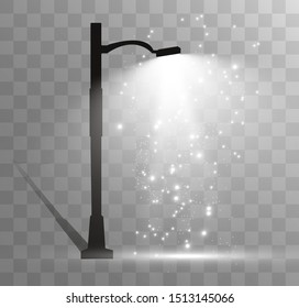 Snowfall. A lot of snow on a transparent background. Christmas winter background. Snowflakes falling from the sky.
