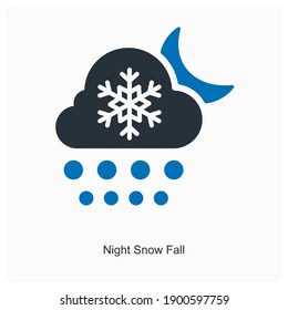Concepto de icono de nevada y de carretera de nieve