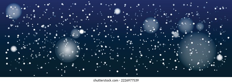 Snowfall, snowflakes of all shapes and forms