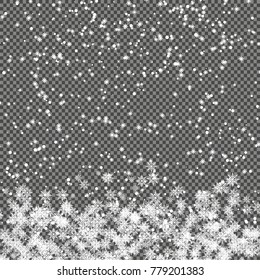 Snowfall,  snowy weather vector.