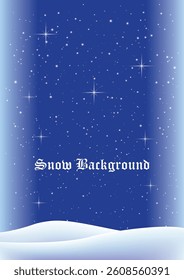 snowfall star night sky background design 