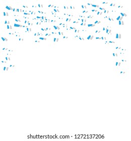 Snowfall transparent background. Winter chaotic snowstorm template.