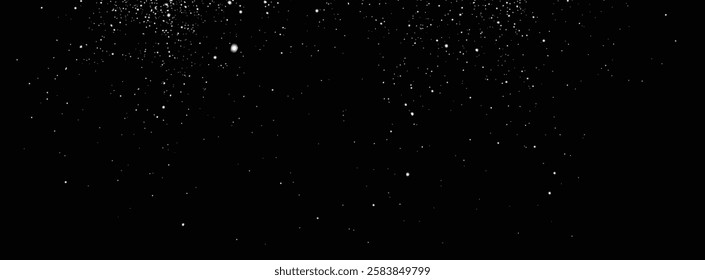 Snowfall vector background. Falling snow abstract white snowflake background