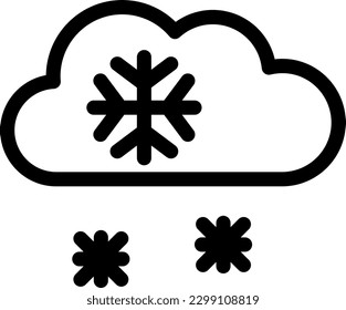 Schneefall, Vektorgrafik auf transparentem Hintergrund. Hochwertige Symbole. Dünne Vektorsymbole für Konzept und Grafikdesign.
