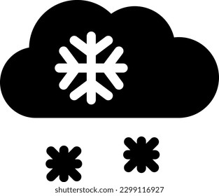 snowfall Vector illustration on a transparent background. Premium quality symmbols. Glyphs vector icons for concept and graphic design.