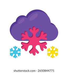 Ícone de estilo do Vetor Snowfall. Arquivo Eps 10