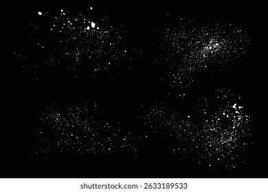 Snowfall vector white snowflake background set