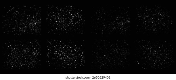 Snowfall vector white snowflake background design set