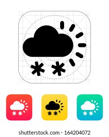 Snowfall weather icon. Vector illustration.