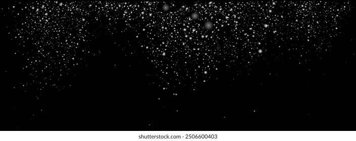 Snowfall white winter snow flakes transparent background