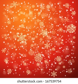 Snowfall in winter abstract background