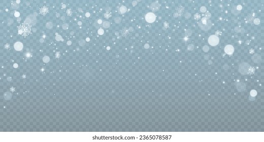 El invierno de invierno de nevadas de fondo para el efecto superpuesto sobre el fondo transparente. Ilustración del vector