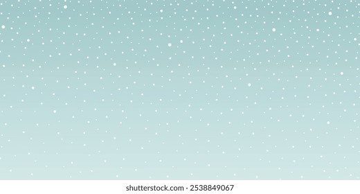 Snowfall, winter vector background, panoramic image 