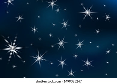 Snowfalls, snowflakes in different shapes and forms. Snowflakes, snow background.