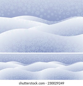 Snowfield, snowflake 