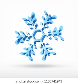 Snowflake. 3d illustration. EPS10 vector