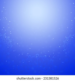 Snowflake abstract blue background 