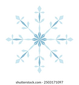 Snowflake. Abstract figure of a snowflake. Winter decorative element in flat style.