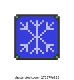 snowflake abstract shape retro pixel art