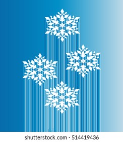 Snowflake abstract vector background Christmas design