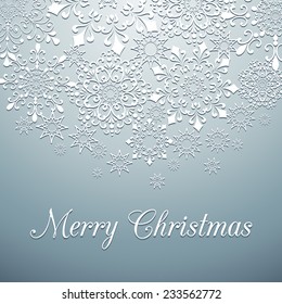 Snowflake Background - Christmas snowflake background.  Snowflakes are behind a clipping mask.  Colors are global for easy editing.  