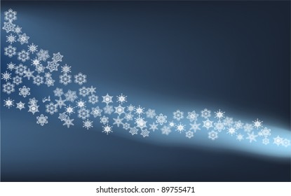 Snowflake background. Christmas winter concept, vector