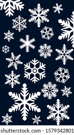 Snowflake background, cold winter symbol, vector illustration