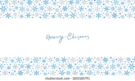 Snowflake background frame, Christmas material.