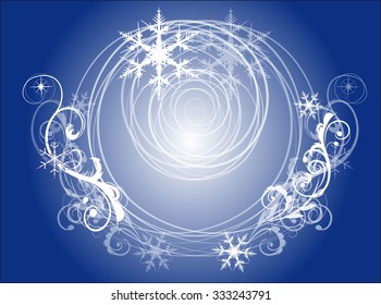 snowflake background for greeting cards merry Christmas and New year, happy new year pic