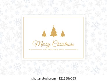 Snowflake background for Merry Christmas and Happy New Year. Vector illustration Welcome winter  with cute card design. Vector illustration 