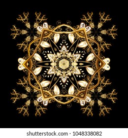 Snowflake background. Vector christmas abstract colorful background with falling snowflake. Vector illustration.